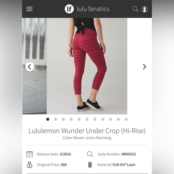 Lululemon Wunder Under Crop HR in Cyber Boom Juice - Picture 1 of 11